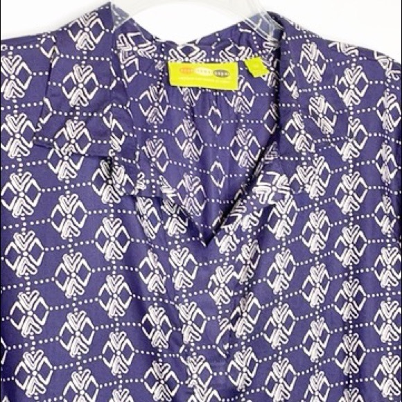 Anthro - Rock Flower Paper Blue/White Tunic (M) - Picture 2 of 9